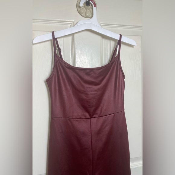 wild fable sleeveless liquid bodysuit in burgundy - Picture 8 of 9